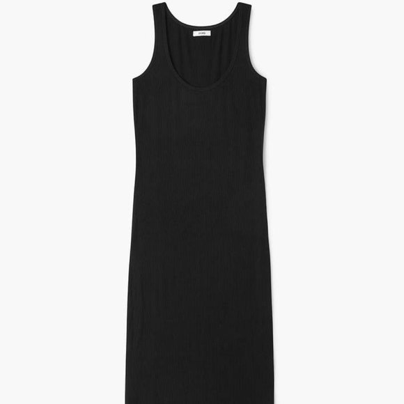Storq Maternity Black Tank Dress Midi NEW NWOT - Picture 2 of 15